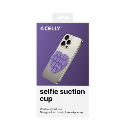 Ventosa per smartphone celly taglio a cuore viola [fixheartvl]