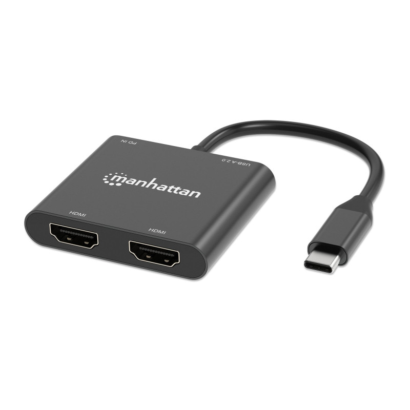 Adattatore hdmi manhattan usb-c pd a doppio monitor hdmi per