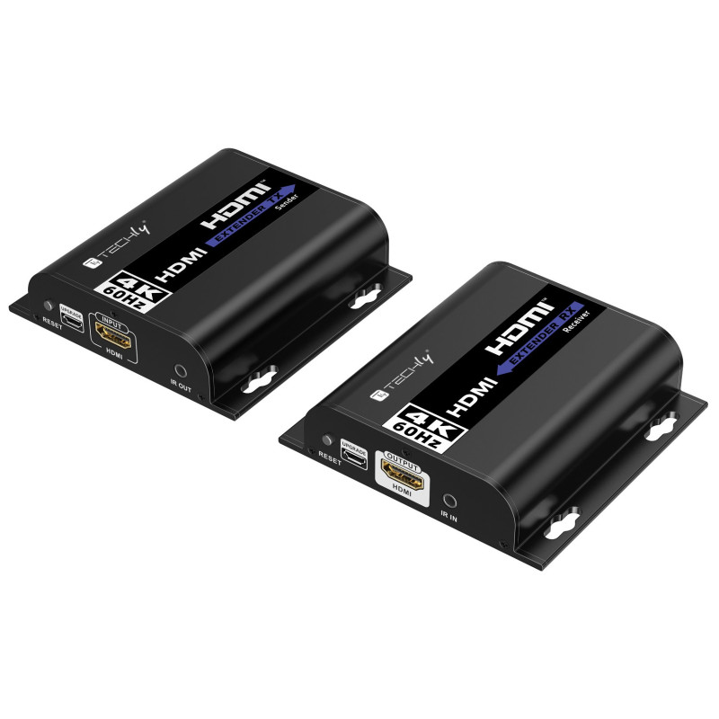 Extender hdmi techly 4k@60hz con ir su cavo cat.6 fino a 120m