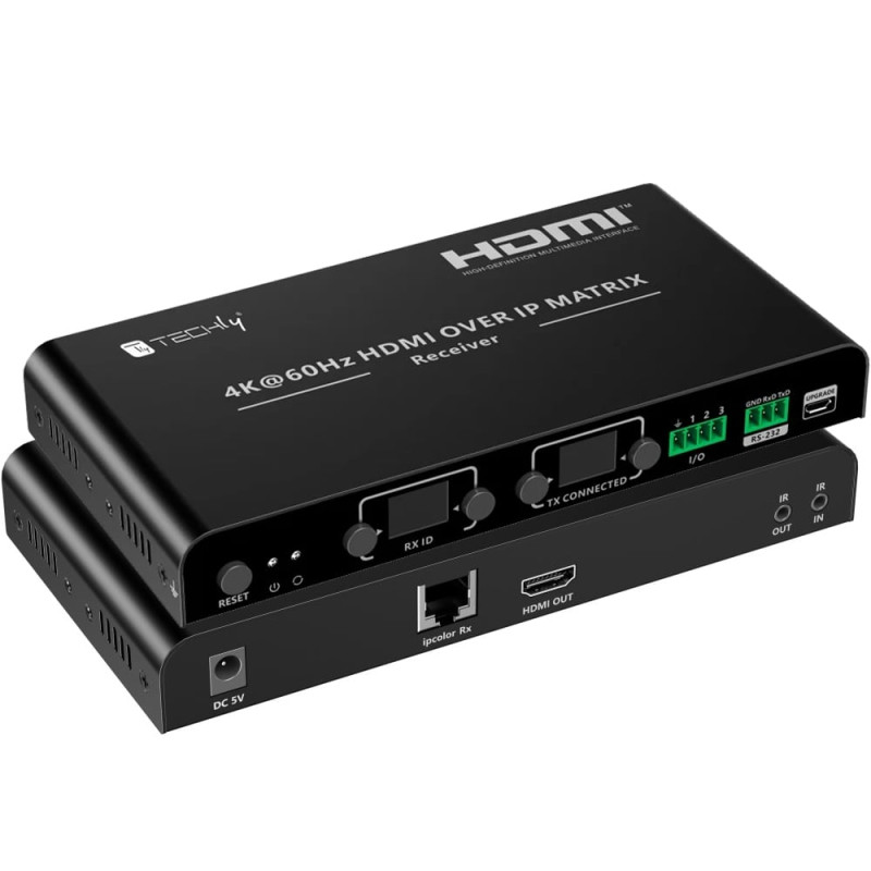 Ricevitore per matrix extender hdmi over ip 4k su cavo cat.6 fino