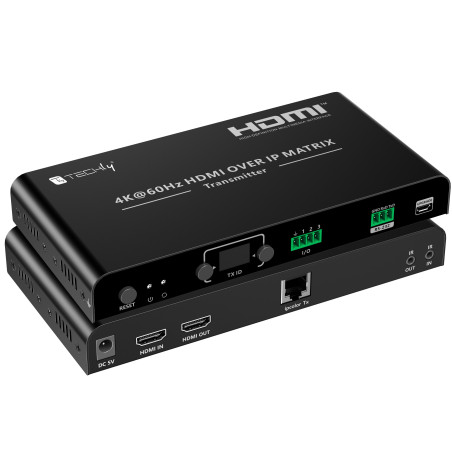 Trasmettitore per matrix extender hdmi over ip 4k su cavo cat.6 fino