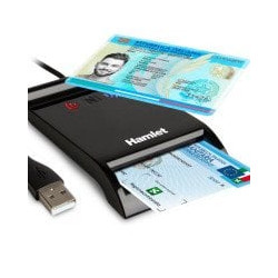 Lettore smart card hamlet usb-c 3.1 + usb-a 3.0 [huscr-acy]
