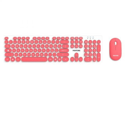 Kit tastiera e mouse pantone sz con mouse rosa [pt-mk004s]