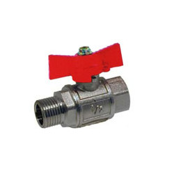 Valvola sfera mf 3/4" m/co farfalla professional ottone nichelato