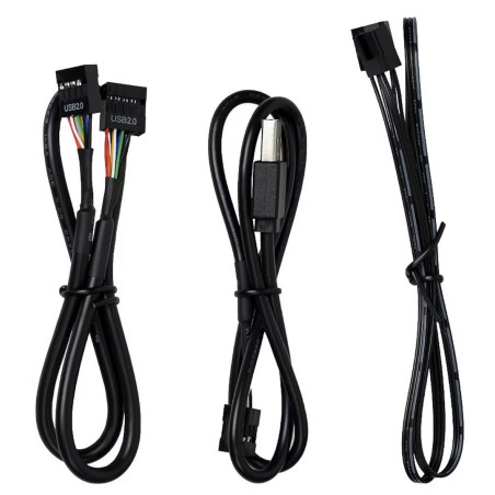 Hub e cavi ventole lian li edge hub, 4x usb, 6x pwm nero