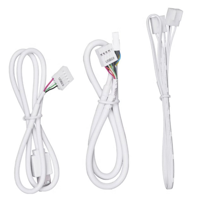 hub e cavi ventole lian li edge hub, 4x usb, 6x pwm - bianco