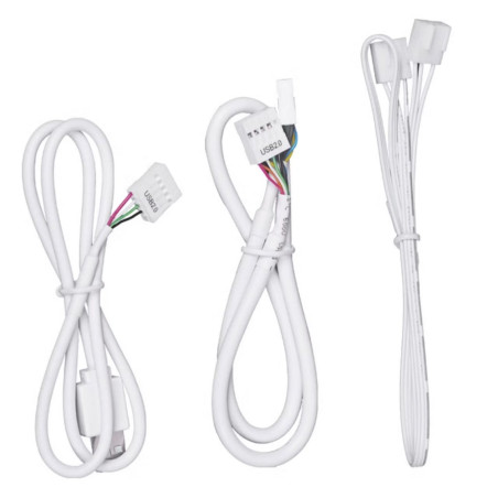 hub e cavi ventole lian li edge hub, 4x usb, 6x pwm - bianco