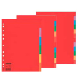 Divisori esselte 12 tasti economy a4 in cartoncino colorato 160gr