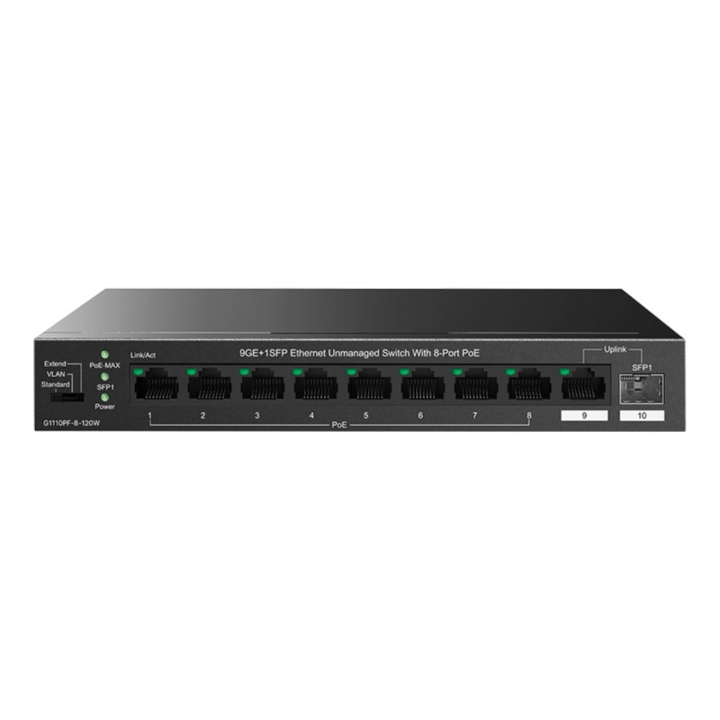 Switch ip-com g1110pf-8-120w 9p gigabit ethernet+1p sfp
