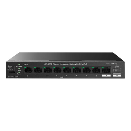 Switch ip-com g1110pf-8-120w 9p gigabit ethernet+1p sfp