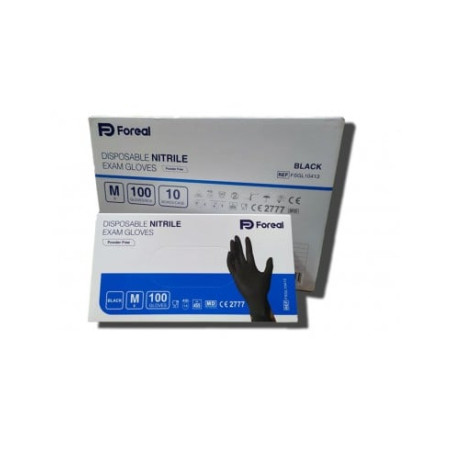 Guanti in nitrile viva mis. media cf100 nero [4300mn]