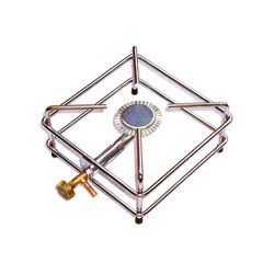 Fornello a gas gpl machx 4 piedi telaio cromato 22x22 [machx]