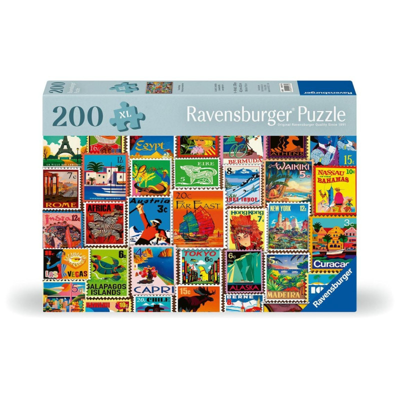 puzzle ravensburger feel well & puzzle - francobolli (200