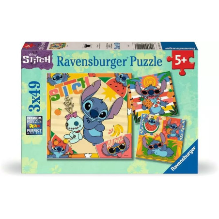 Puzzle ravensburger disney stitch (3x 49 pezzi) [12004114]