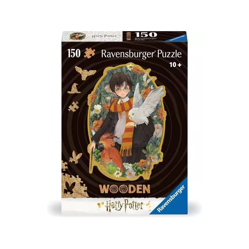 Puzzle ravensburger wooden harry potter (150 pezzi) [12001458]
