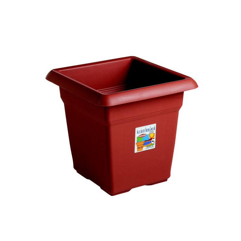 Fioriera med quadra coccio 45 stefanpl [stefanplast ]