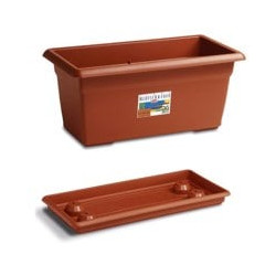 Fioriera med rettangolare coccio 100 stefanpl [stefanplast ]