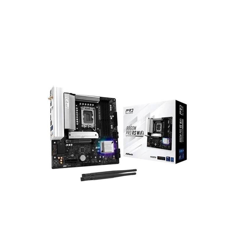 Scheda madre intel asrock b860m pro rs wifi 1851 micro-atx 4x