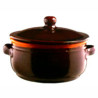 Tegame terracotta coli' alto con coperchio bruna cm.17 [coli]
