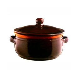 Tegame terracotta coli' alto con coperchio bruna cm.27 [coli]
