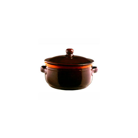 Tegame terracotta coli' alto con coperchio bruna cm.30 [coli]