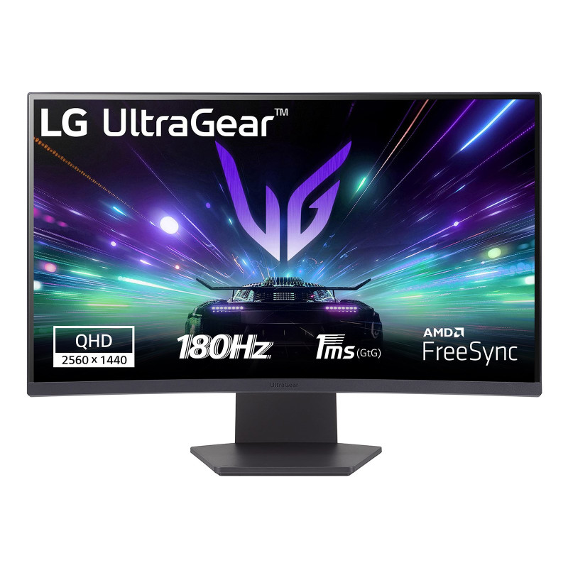 Monitor led 27'' lg ultragear 27gs60qn-b da gioco curvo