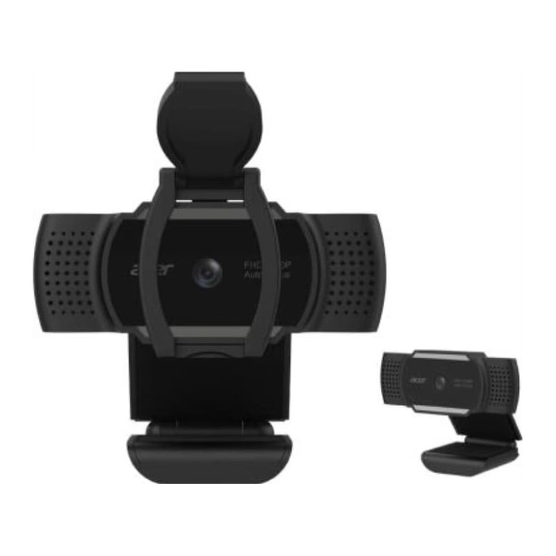 Webcam acer full hd 2mp usb-a 2.0 con microfono nero [hp.expbg.019]