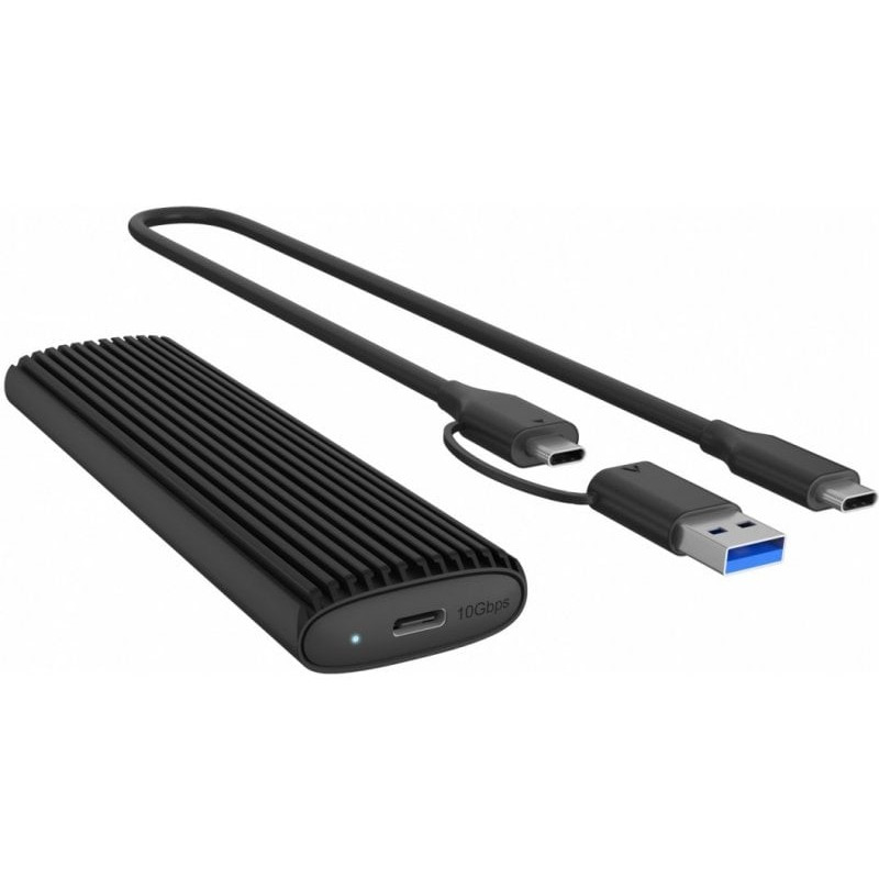 Box ssd icybox ib-1808mct-cu31 m.2 nvme/sata usb-c nero