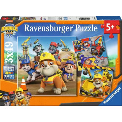 Set puzzle ravensburger rubble e crew veicoli da lavoro 3x49pz multicolore