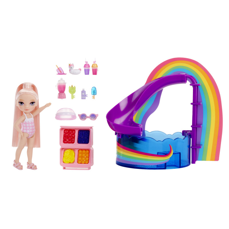 Set da gioco mga entertainment rainbow high little giornata in piscina