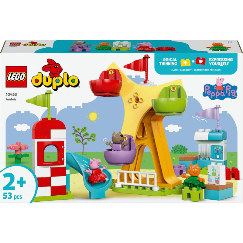 Set di costruzioni lego duplo 10453 peppa pig luna park multicolore