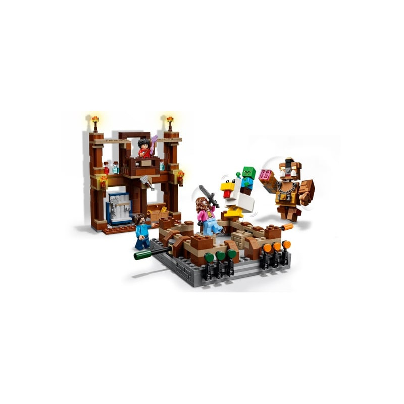 Set di costruzioni lego minecraft 21272 woodland mansion fighting
