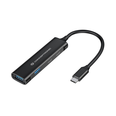 Hub usb conceptronic sb 3.2 gen 1 a 4 porte 2xusb-c/2xusb-a