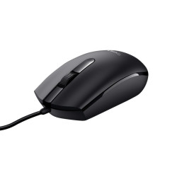 Mouse trust tm-101 ambidestro ottico cablato 1200dpi nero [25295]