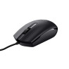 Mouse trust tm-101 ambidestro ottico cablato 1200dpi nero [25295]