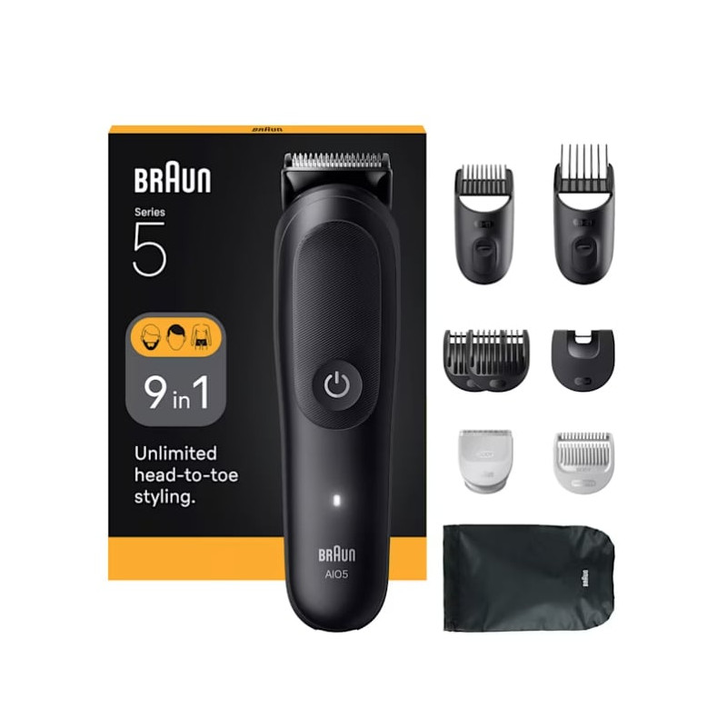 Regolabarba braun aio 5540 all-in-one series 5 kit nero [80789808]