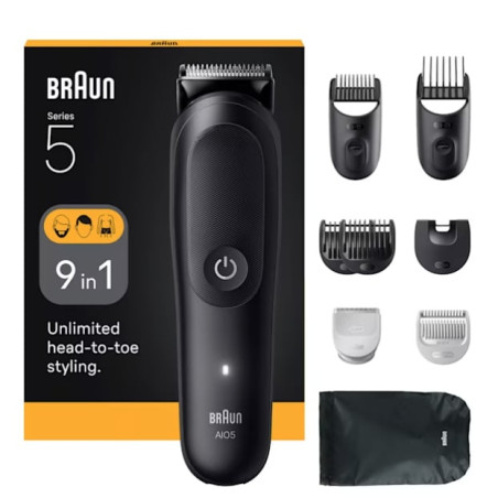 Regolabarba braun aio 5540 all-in-one series 5 kit nero [80789808]