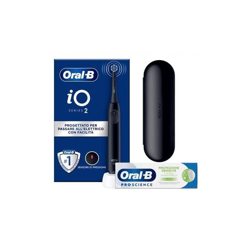 Spazzolino elettrico oral-b io2 a vibrazione per adulto nero