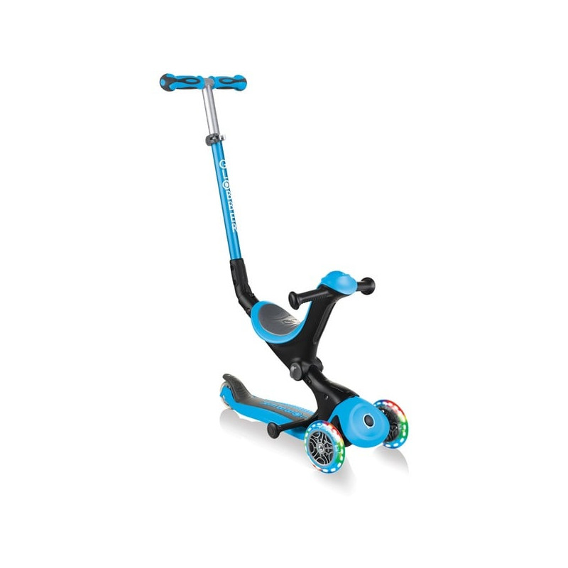 Monopattino triciclo globber go-up deluxe lights triciclo pieghevole