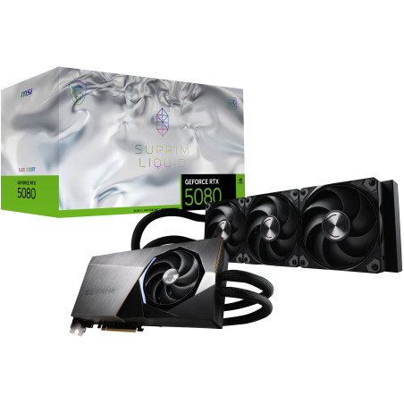 Scheda video nvidia msi suprim rtx 5080 liquid soc 16gb gddr7 256bit