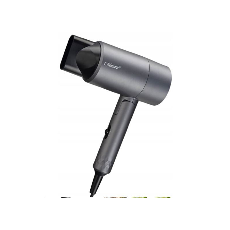 Asciugacapelli maestro da viaggio pieghevole 1600w argento/grigio