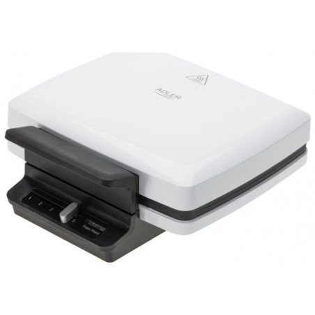 Piastra per waffle adler a 2 brindisi 1800w bianco [ad 3085]