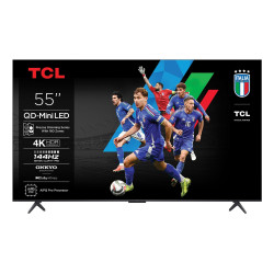 Tv led 55" tcl 55c69k 4k uhd 3840x2160p smart tv classe f nero