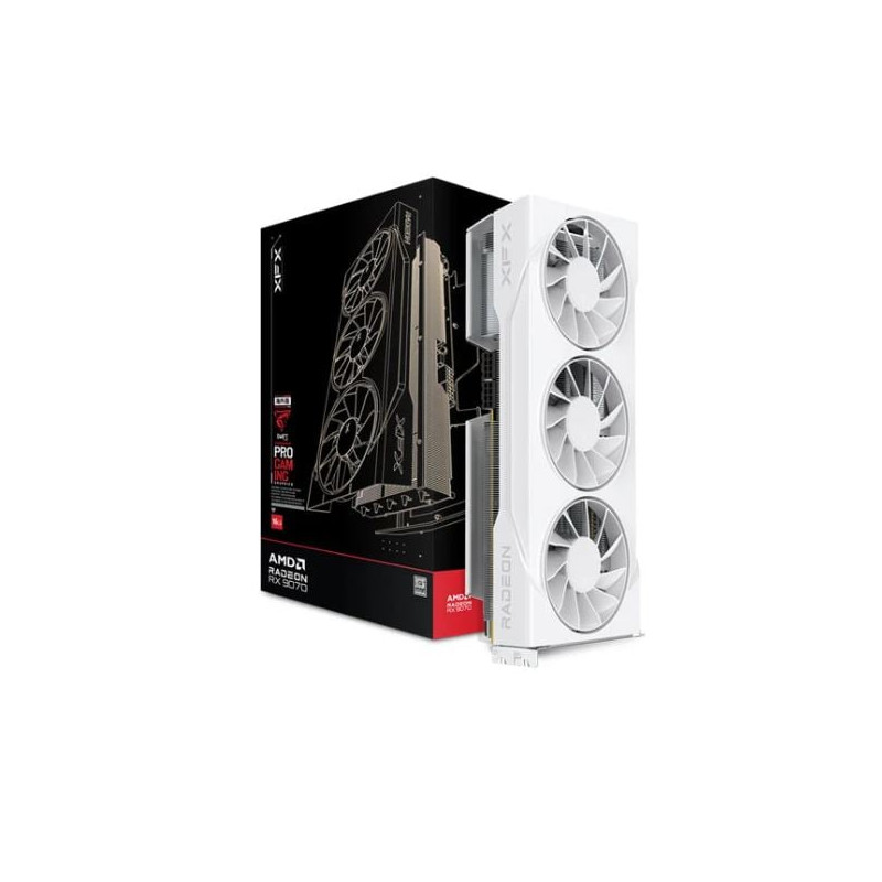 Scheda video amd xfx swift radeon rx 9070 16gb gddr6 256 bit bianco