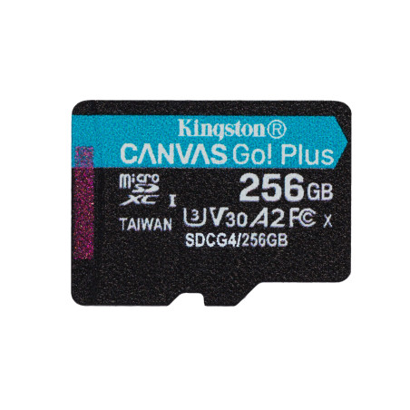 256gb scheda di memoria kingston canvas go! classe 10 nero [sdcg4/256gbsp]