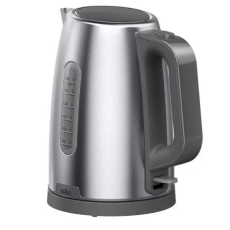 Bollitore elettrico braun purshine wk 1500gy 1.7l 2200w acciaio inossidabile/grigio