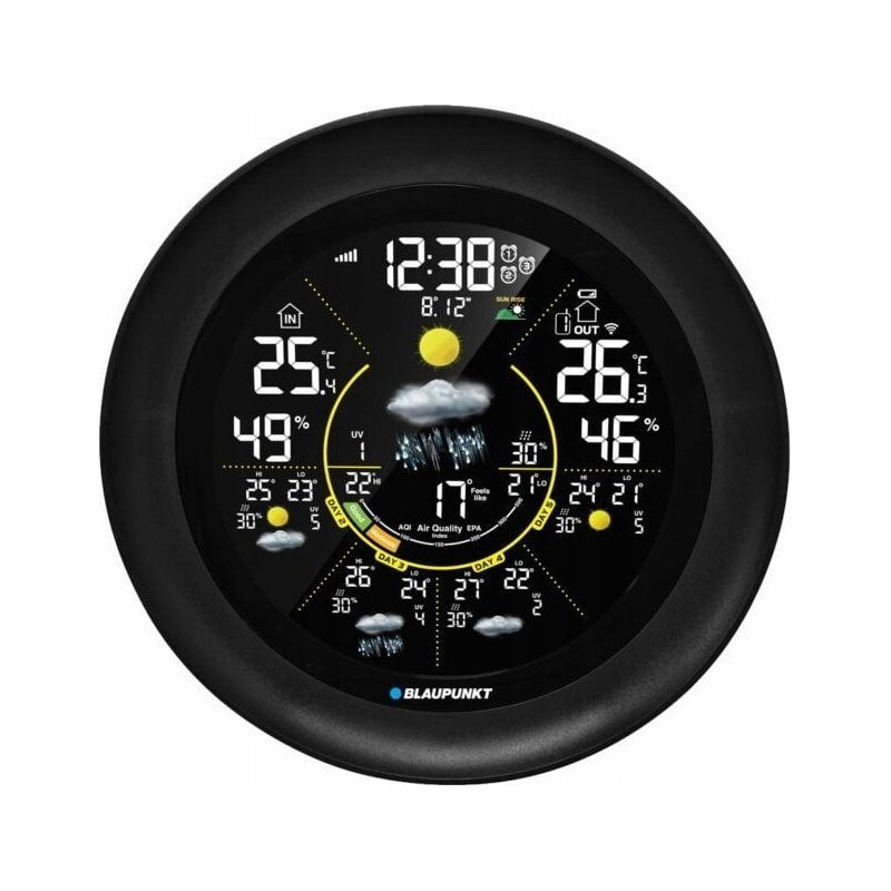 Stazione meteorologica blaupunkt ws65bk app con sensore esterno nero