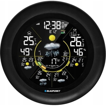 Stazione meteorologica blaupunkt ws65bk app con sensore esterno nero