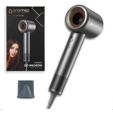 Asciugacapelli oromed professionale 1600w argento/grigio [oro-f9