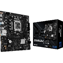 Scheda madre asrock b860m-h2 lga1851 matx hdmi 2xddr5 nero [90-mxbs00-a0uayz]